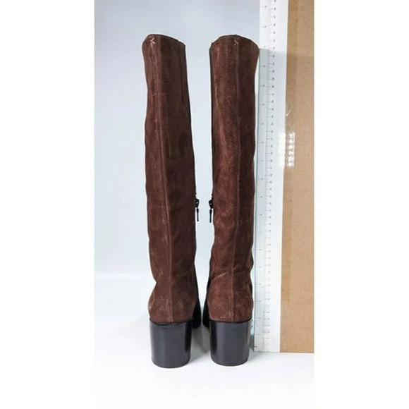 Rag & Bone Women's Hazel Tall Boots Espresso Suede Leather Size 7 (MSRP $650) - Picture 7 of 10